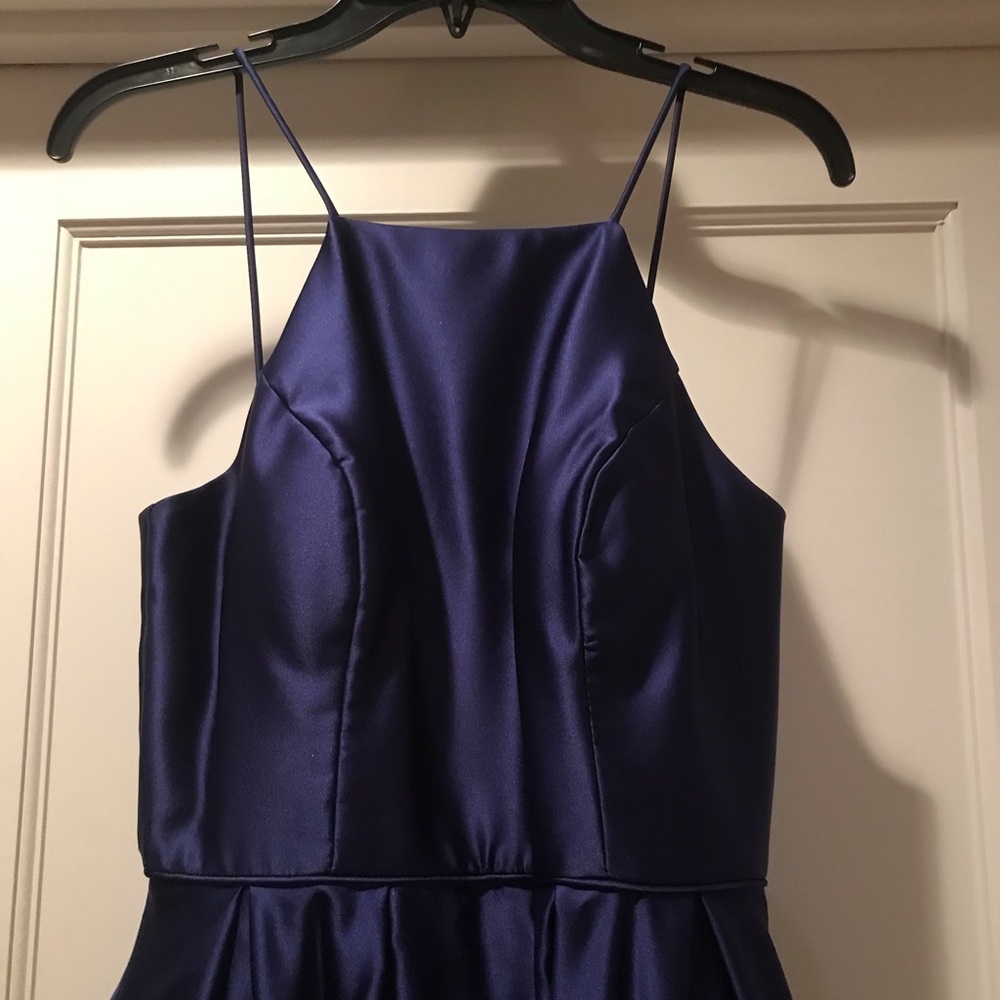 royal blue floor length gown